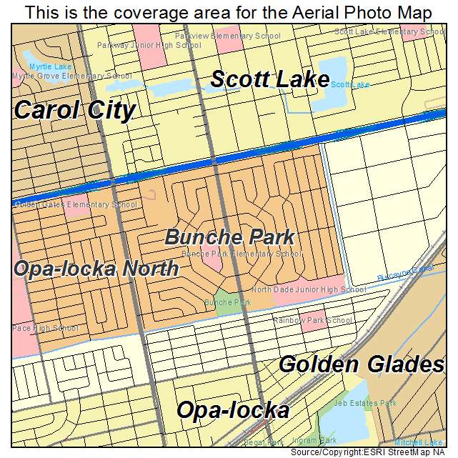 Bunche Park, FL location map 