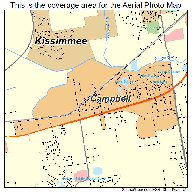 Campbell, FL location map 