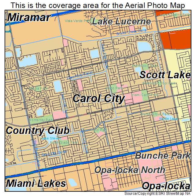 Carol City, FL location map 
