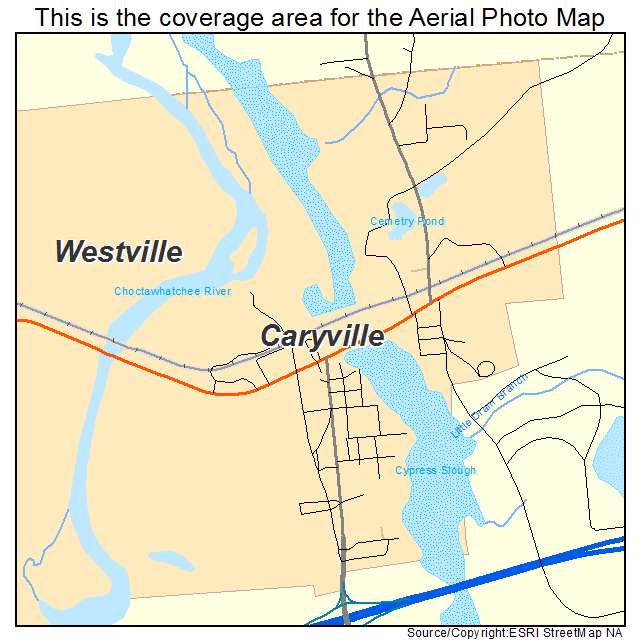 Caryville, FL location map 