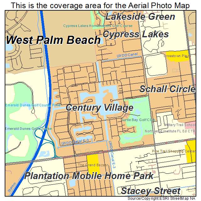 Century Village, FL location map 
