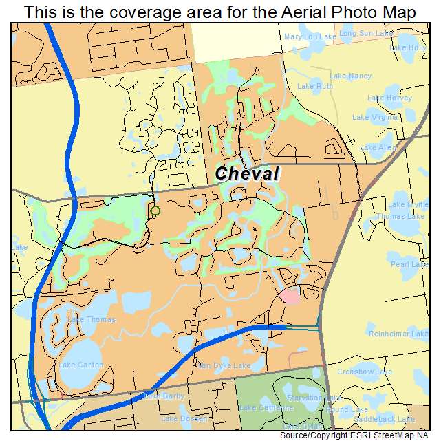 Cheval, FL location map 