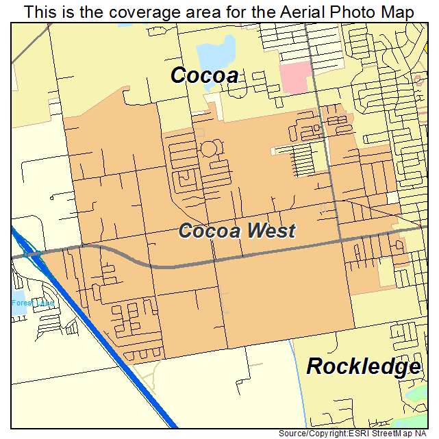 Cocoa West, FL location map 