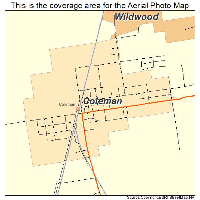 Coleman, FL location map 