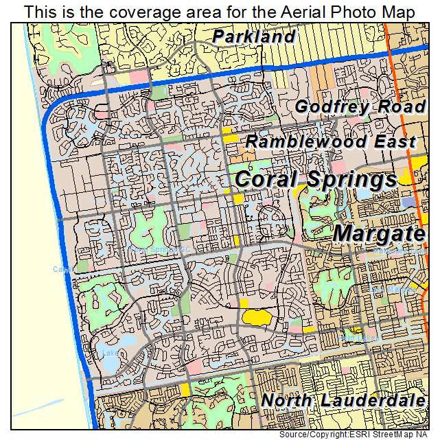 Coral Springs, FL location map 