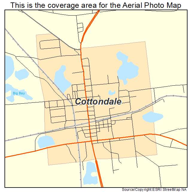 Cottondale, FL location map 