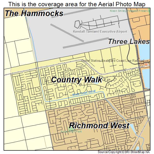 Country Walk, FL location map 