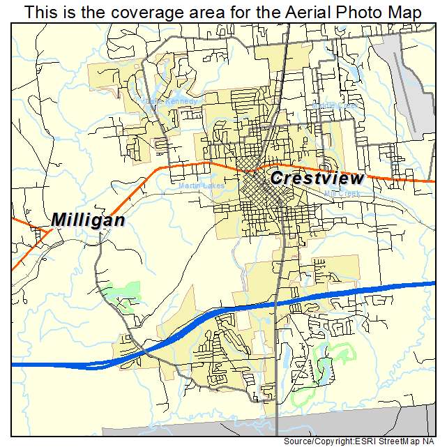 Crestview, FL location map 