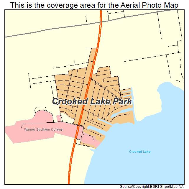 Crooked Lake Park, FL location map 
