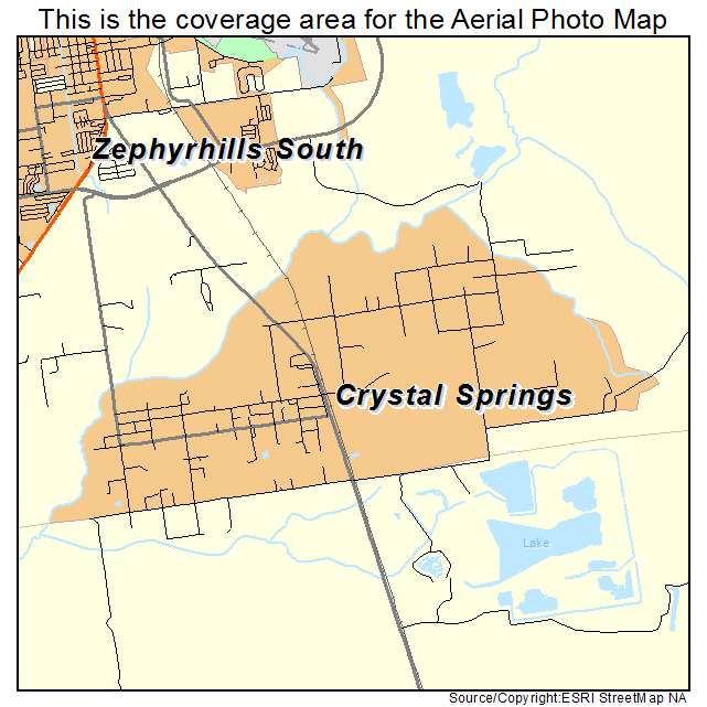 Crystal Springs, FL location map 