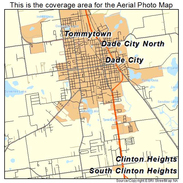 Dade City, FL location map 