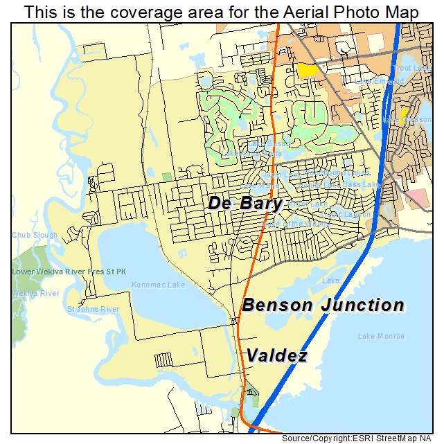 De Bary, FL location map 