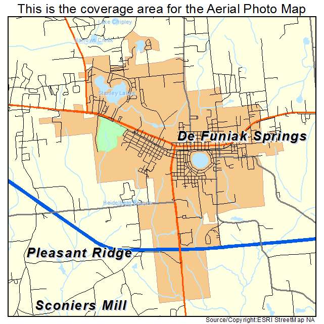 De Funiak Springs, FL location map 