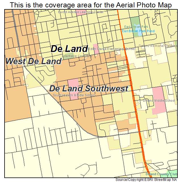 De Land Southwest, FL location map 