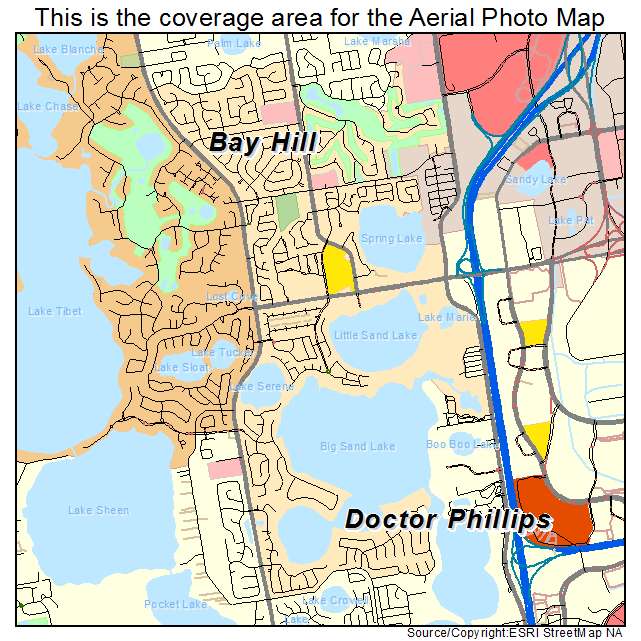 Doctor Phillips, FL location map 