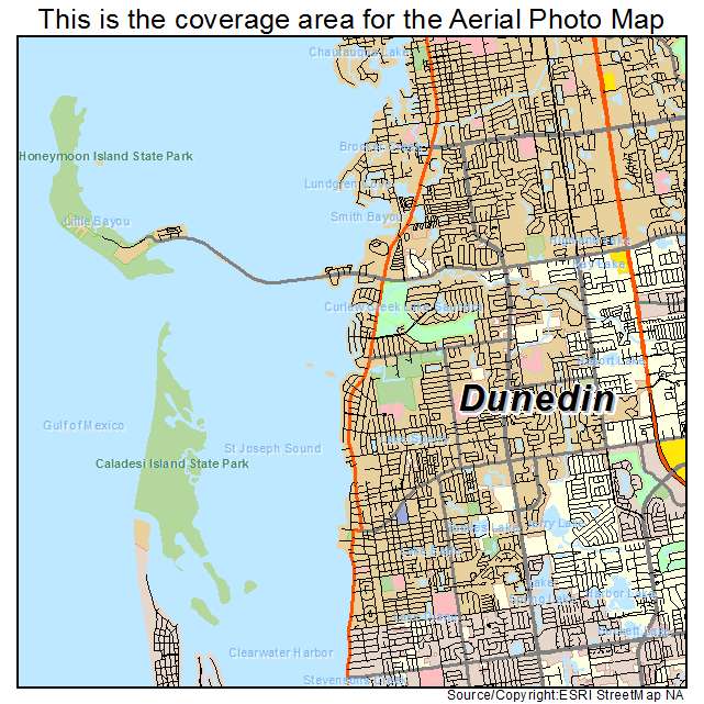 Aerial Photography Map Of Dunedin Fl Florida