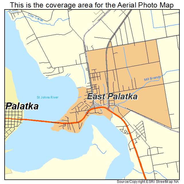 East Palatka, FL location map 