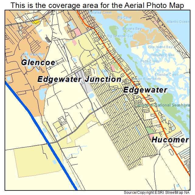 Edgewater, FL location map 