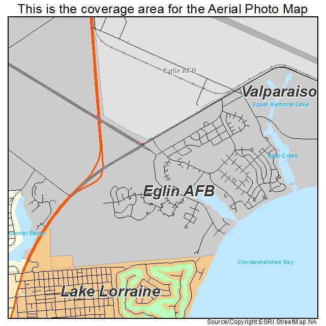 Eglin AFB, FL location map 