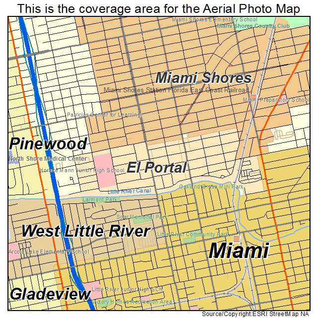 El Portal, FL location map 