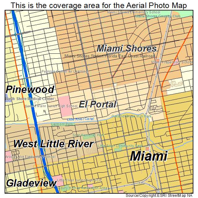 El Portal, FL location map 