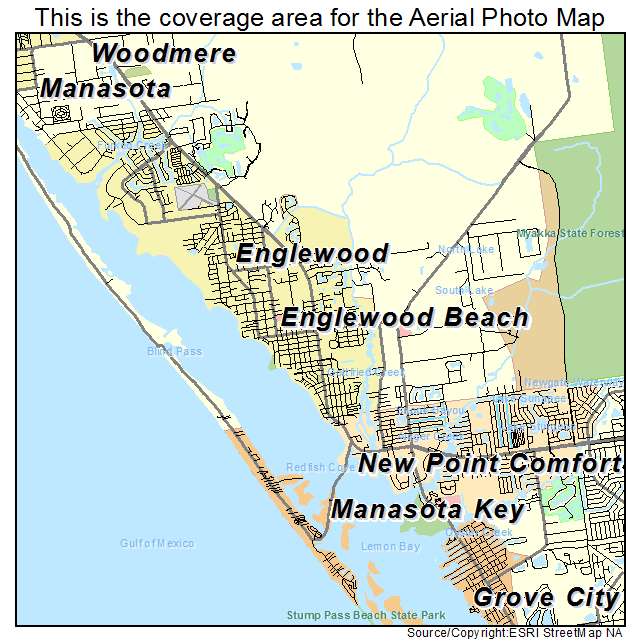 Aerial Photography Map of Englewood, FL Florida