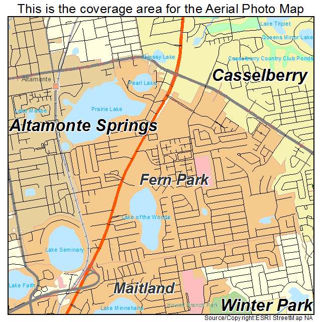 Fern Park, FL location map 