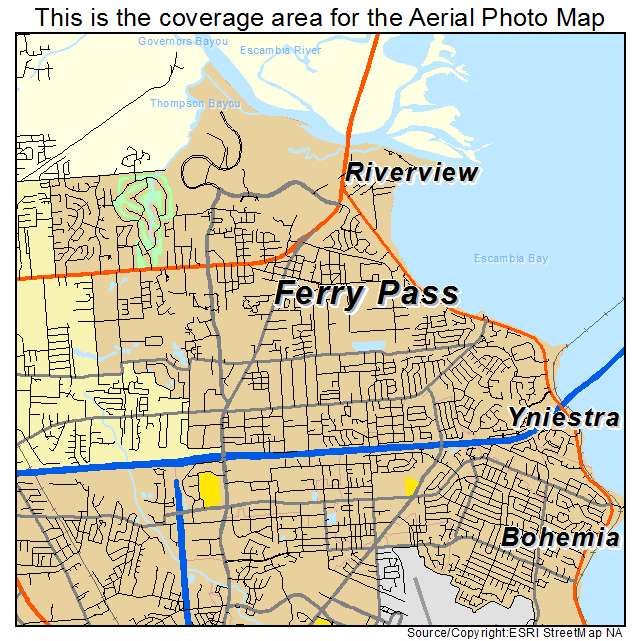 Ferry Pass, FL location map 
