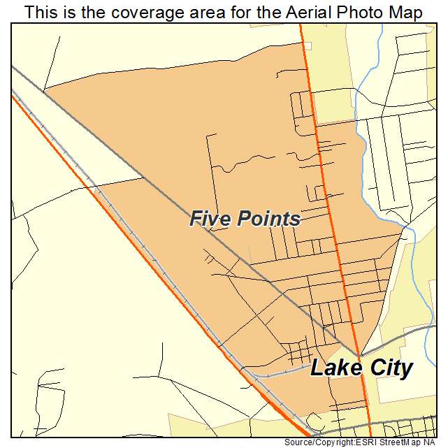 Five Points, FL location map 