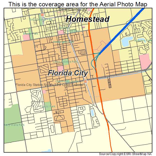 Florida City, FL location map 