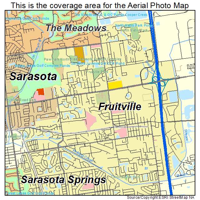 Fruitville, FL location map 