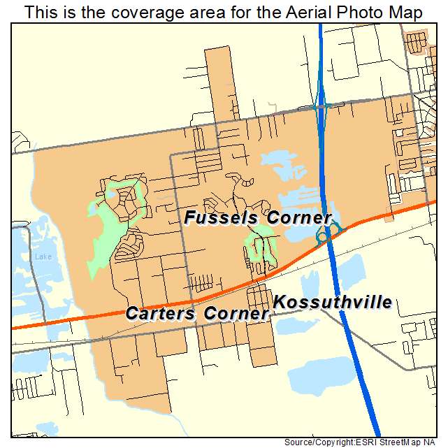 Fussels Corner, FL location map 