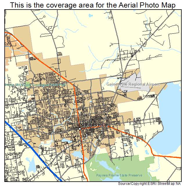 Gainesville, FL location map 