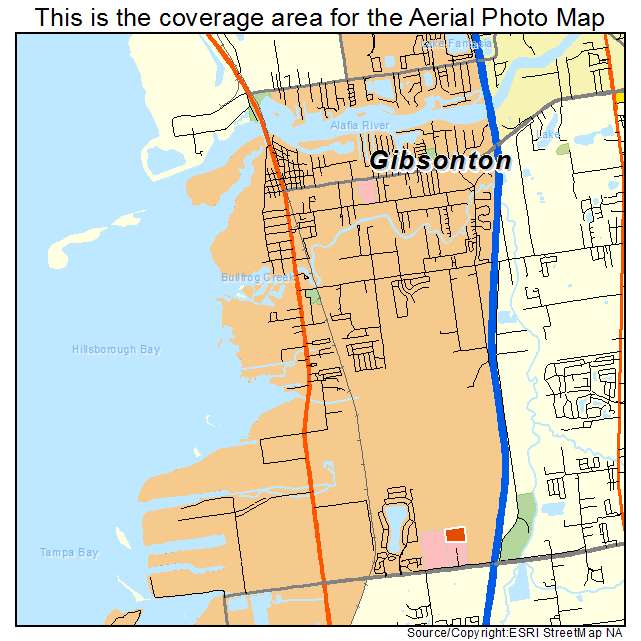 Gibsonton, FL location map 