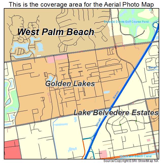 Golden Lakes, FL location map 