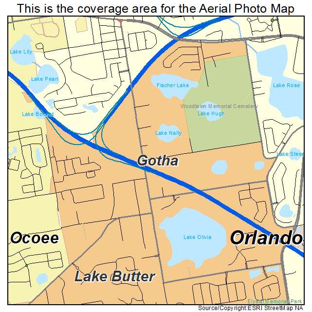 Gotha, FL location map 