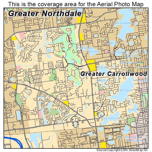 Greater Carrollwood, FL location map 