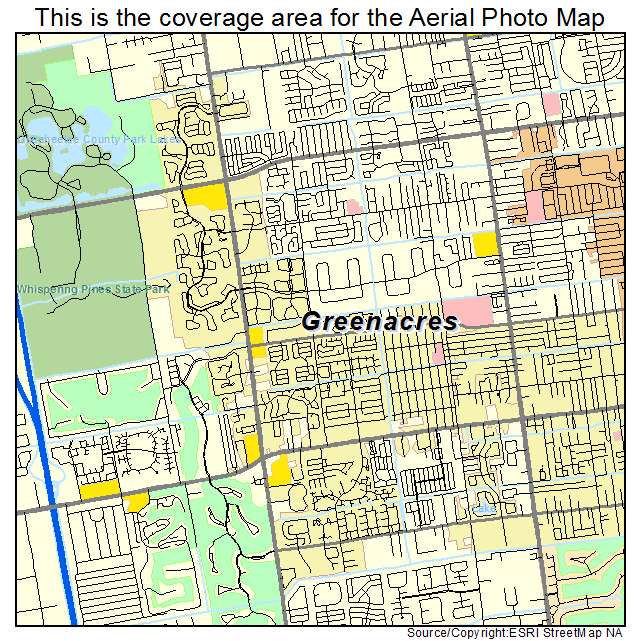 Aerial Photography Map Of Greenacres Fl Florida
