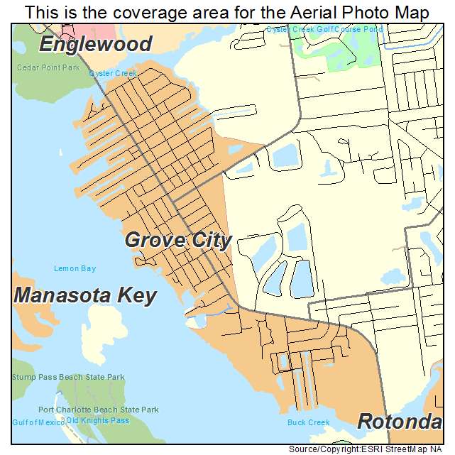 Grove City, FL location map 