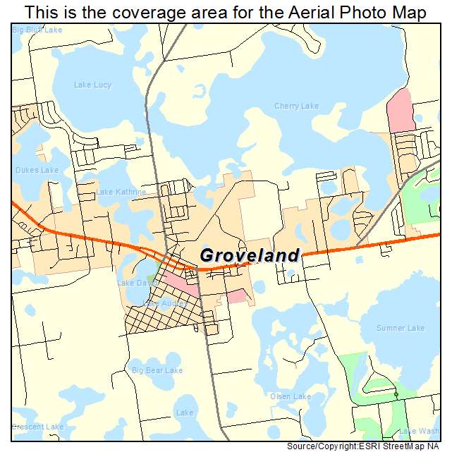 Groveland, FL location map 