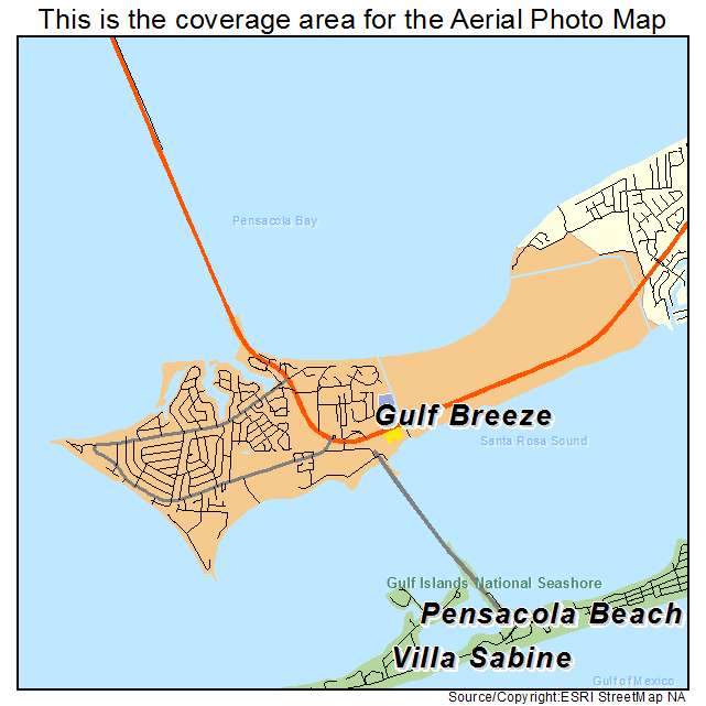 Gulf Breeze, FL location map 