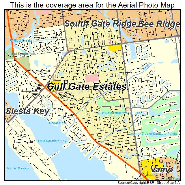 Gulf Gate Estates, FL location map 