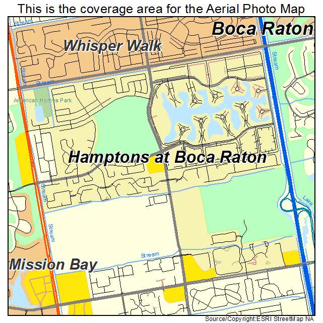 Hamptons at Boca Raton, FL location map 
