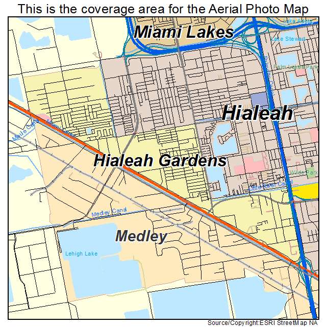Aerial Photography Map of Hialeah Gardens, FL Florida Aerial Photography Map of Hialeah Gardens, FL Florida