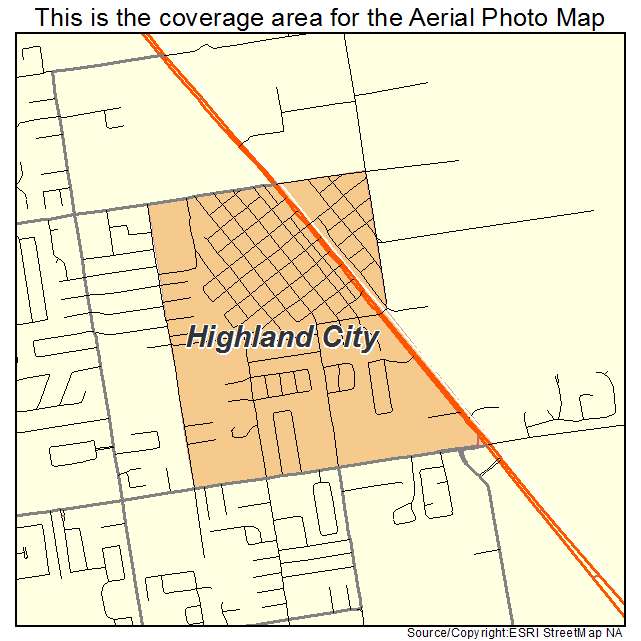 Highland City, FL location map 