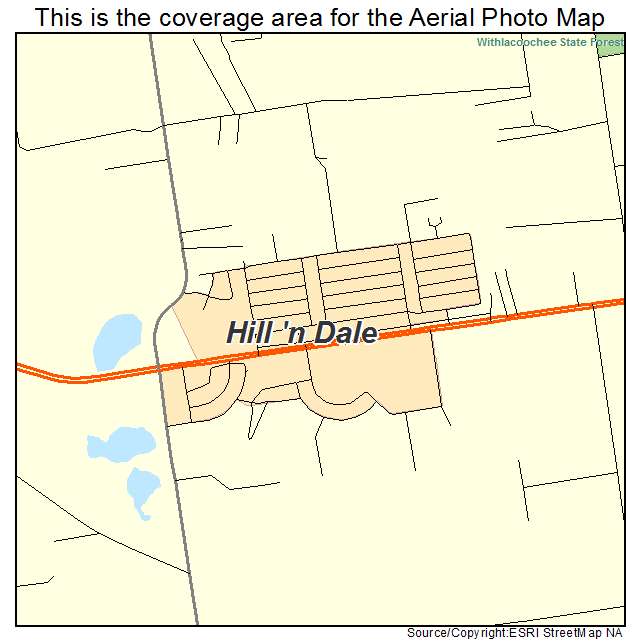 Hill n Dale, FL location map 