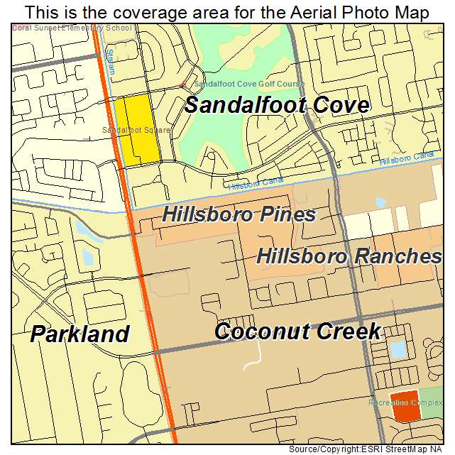 Hillsboro Pines, FL location map 