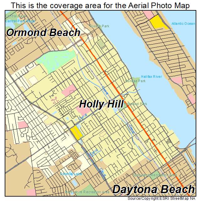 Holly Hill, FL location map 