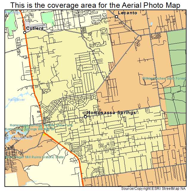 Homosassa Springs, FL location map 