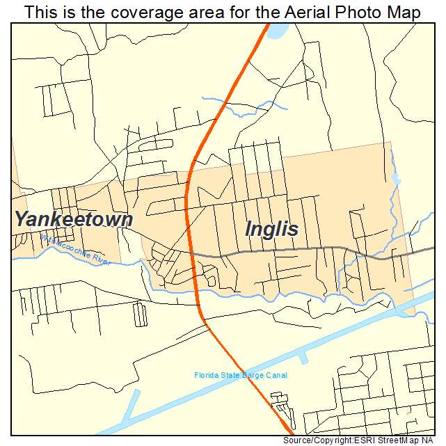 Inglis, FL location map 